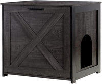 Cat Litter Box Enclosure, Hidden Litter Box Furniture - Dark Grey / 23.6"L x 19.7"W x 21.7"H
