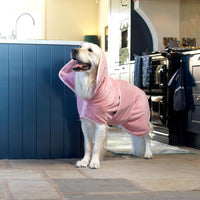 Lucky Pooch Dog Robe, Luxurious Dog Bathrobe - S / Dusty Pink - image 3