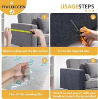 78.7"x15.8"Self-Adhesive Climbing Cat Scratch Protector Pads - Trimmable Furniture Guard for Sofa, Walls & Floors, DIY Cat Tree/Tower/Bed, Replaceable Scratch-Resistant Mats (Dark Gray)