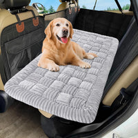 Dog Car Bed Mat Non-Slip Backseat Extender Dog Bed 50" x24.6" – Essentials for Dogs - Light Gray / For Truck//Large SUVs（56"x28.7")