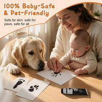 Sortnic black washable baby hand and footprint paint bottle with sponge head - view 3