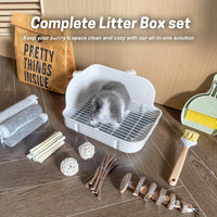 Rabbit Litter Box, Bunny Litter Box, Guinea Pig Potty Trained - White - image 3