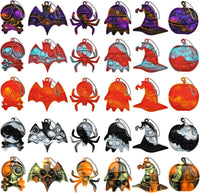 30Pcs Halloween Mini Pop Keychain Fidget Toy - H: Halloween 30