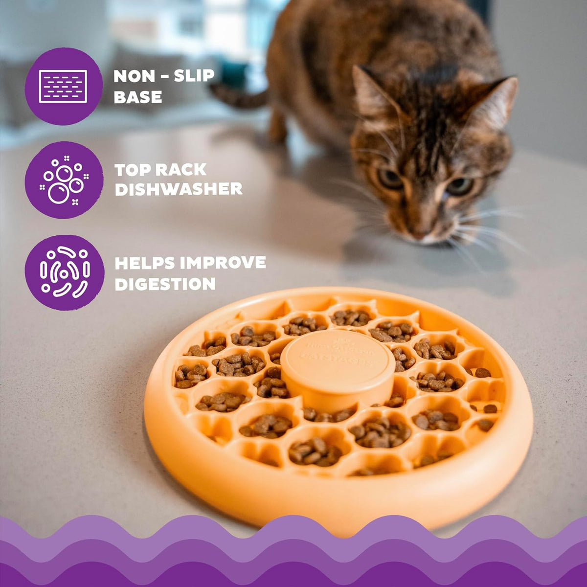 Catstages Slow Feeder Bowl & Treat Puzzle Cat Toy - Slow Feeder - image 4
