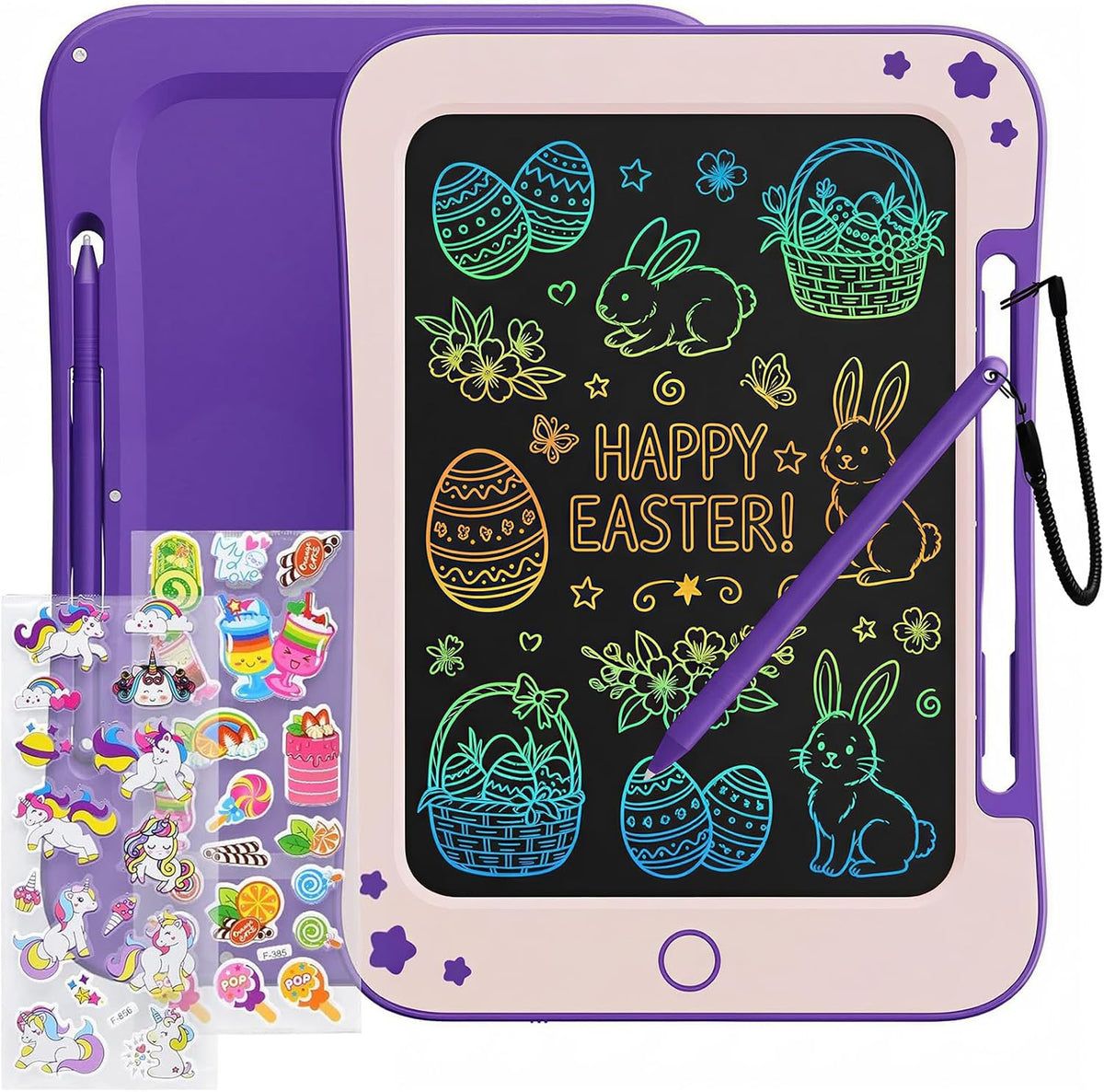 TEKFUN 2 Pack LCD Writing Tablet with Stylus - Purple / 8.5 inches