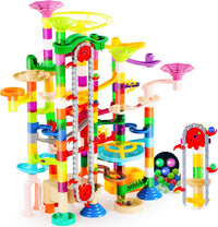 JOYIN 236Pcs Glowing Marble Run with Motorized Elevator