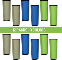 Jexine 12 Fly Boots for Horse Set of 12 Loose Breathable Mesh Horse Fly Sheets Protective Horse Leg Wraps Leggings for Preventing Flies and Mosquitoes Bites (Blue, Green, Brown)