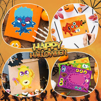48PCS Halloween Make-a-face Stickers Halloween Characters Stickers - Monster - image 4