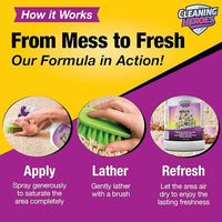 Pet Carpet Cleaner & Urine Odor Eliminator for Strong Odor - 128oz Enzyme Cleaning Spray for Cat & Dog Pee - Spot Cleaner for Carpet Upholstery, Marble, Tile, Wood - Carpet Deodorizer