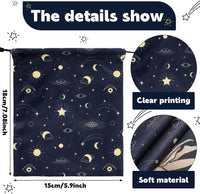 Shappy 6 Pcs Velvet Drawstring Pouches for Tarot Cards Dice - Classic Style - image 2