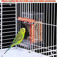 No Mess Bird Feeder for Cage Automatic Small Bird Food Container - Transparent / 2Pcs - image 4