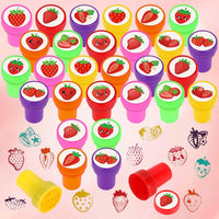 Hxezoc dog paw print stamps, 24 mini self-inking stampers in 8 bright colors - view 26