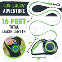 Mighty Paw Retractable Dog Leash, for Large Dogs, Auto-Locking - Original Green / 0 - 50 lbs - image 4