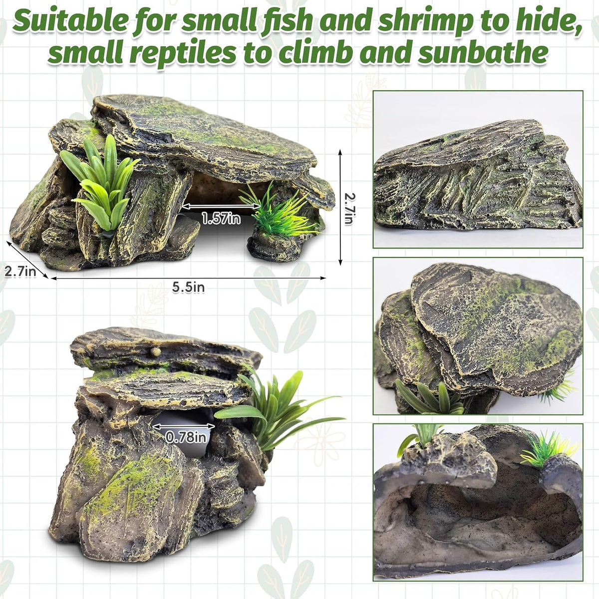PINVNBY Coral Aquarium Decorations Small Fish Tank Decorations - Small - image 2