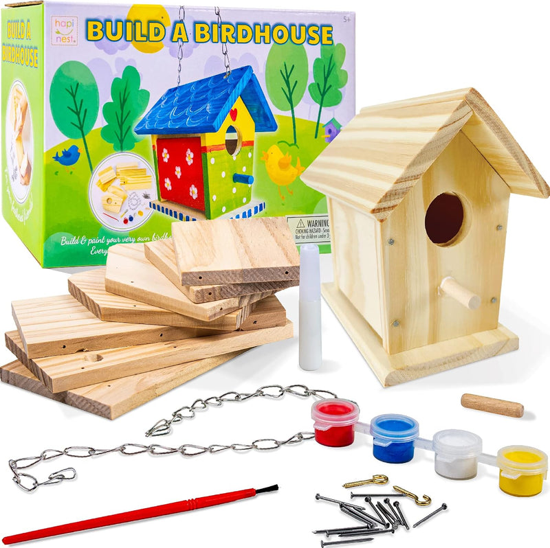 Hapinest Wooden Bird Houses to Paint and Build