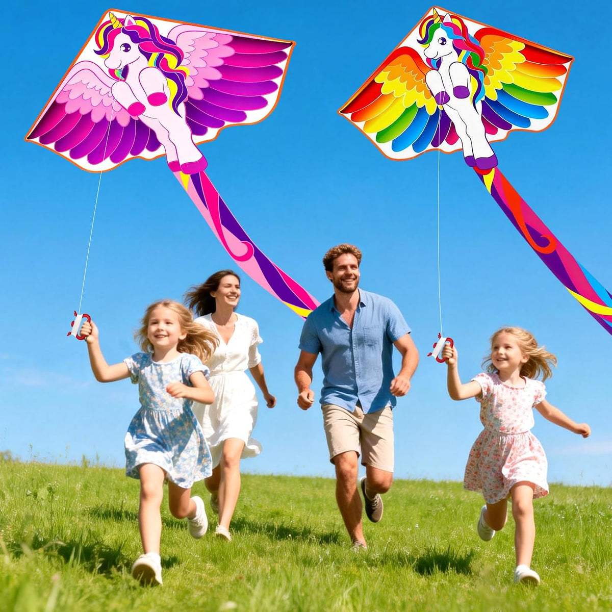 Kite for Kids Ages 4-8-12 & Adults - 2Pcs Unicorn Kites - image 4