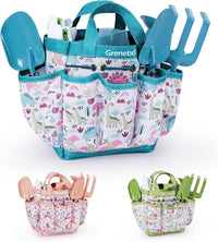 Grenebo 8-Piece Kids Gardening Set with Garden Tools for Kids - B-blue