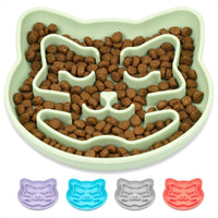 Slow Feeder Cat Bowl, Cat Puzzle Feeder for Slow Eating - Matcha