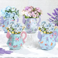 Fulmoon 6 Pcs Tea Party Decoration Flower Box Table Teapot - 6 / Elegant