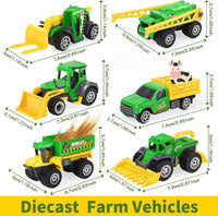 Oriate set of 6 diecast construction vehicles including excavator and bulldozer - view 19