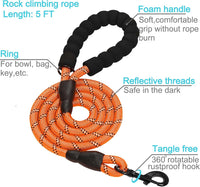 Haapaw Escape-Proof Martingale Dog Collar - Orange / M / 1 Collar + 1 Leash - image 4
