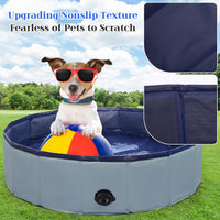 Foldable Dog Pool, Portable Pet Bath Tub and Kiddie Swimming Pool – Essentials for Dogs - 48"-L / Gray - image 4