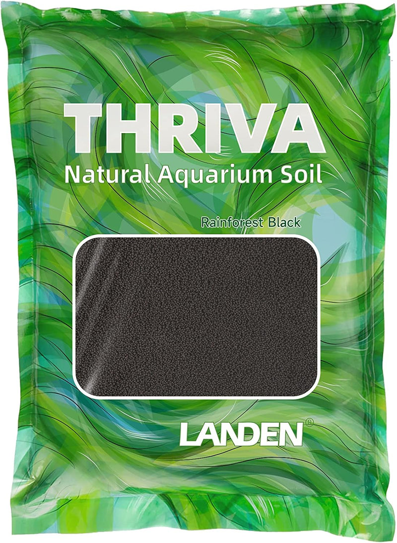 Aquarium Substrate Soil for Plant Shrimp Tank - Black / S-1mm-5L
