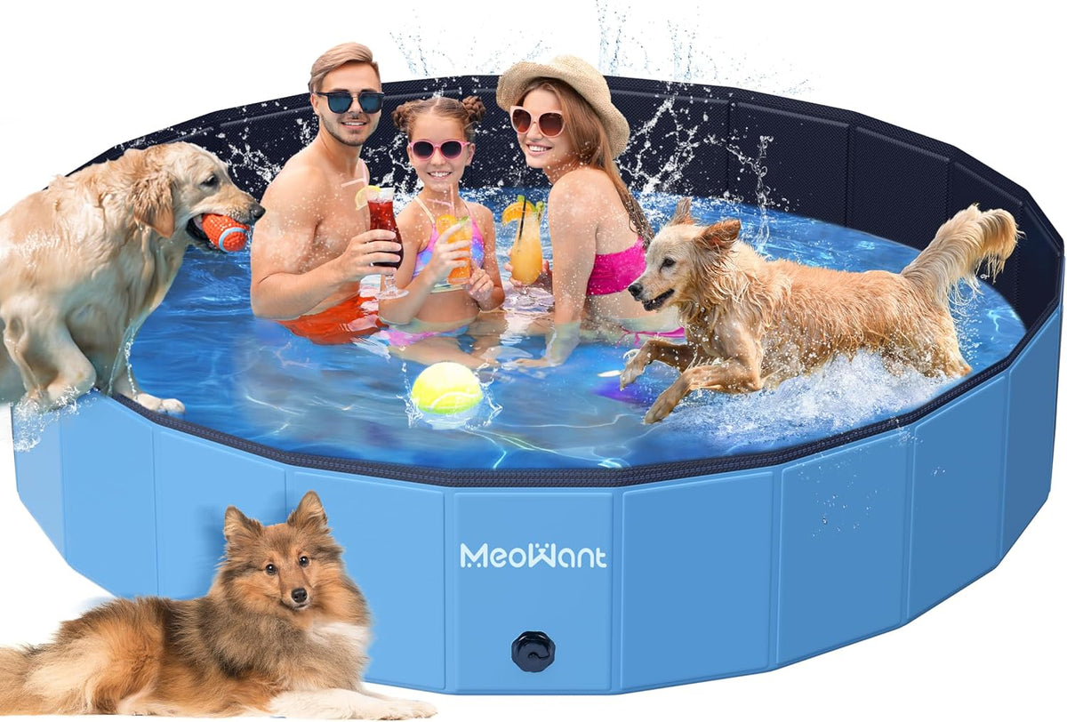 Meowant Extra Large Dog Pool Foldable 97'' - 4XL-87'' × 16''