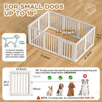 Dog Playpen Indoor, Puppy Playpen, White 23.6" H, 10 Panels - white / 10 / 30.3 inch Height - image 2