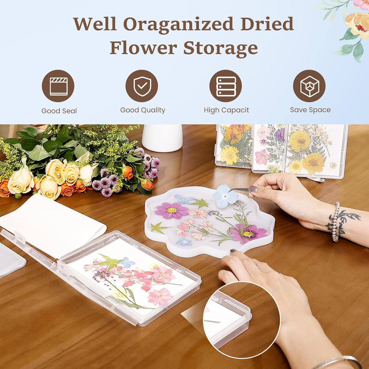 Aboofx Wooden Flower Pressing Kit - 17" x 11.8" 5 Layers - image 4