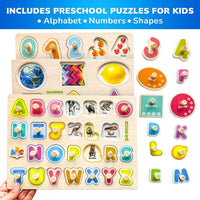 8 Wooden Puzzles for Toddlers 1-3 - 8 Set - image 3