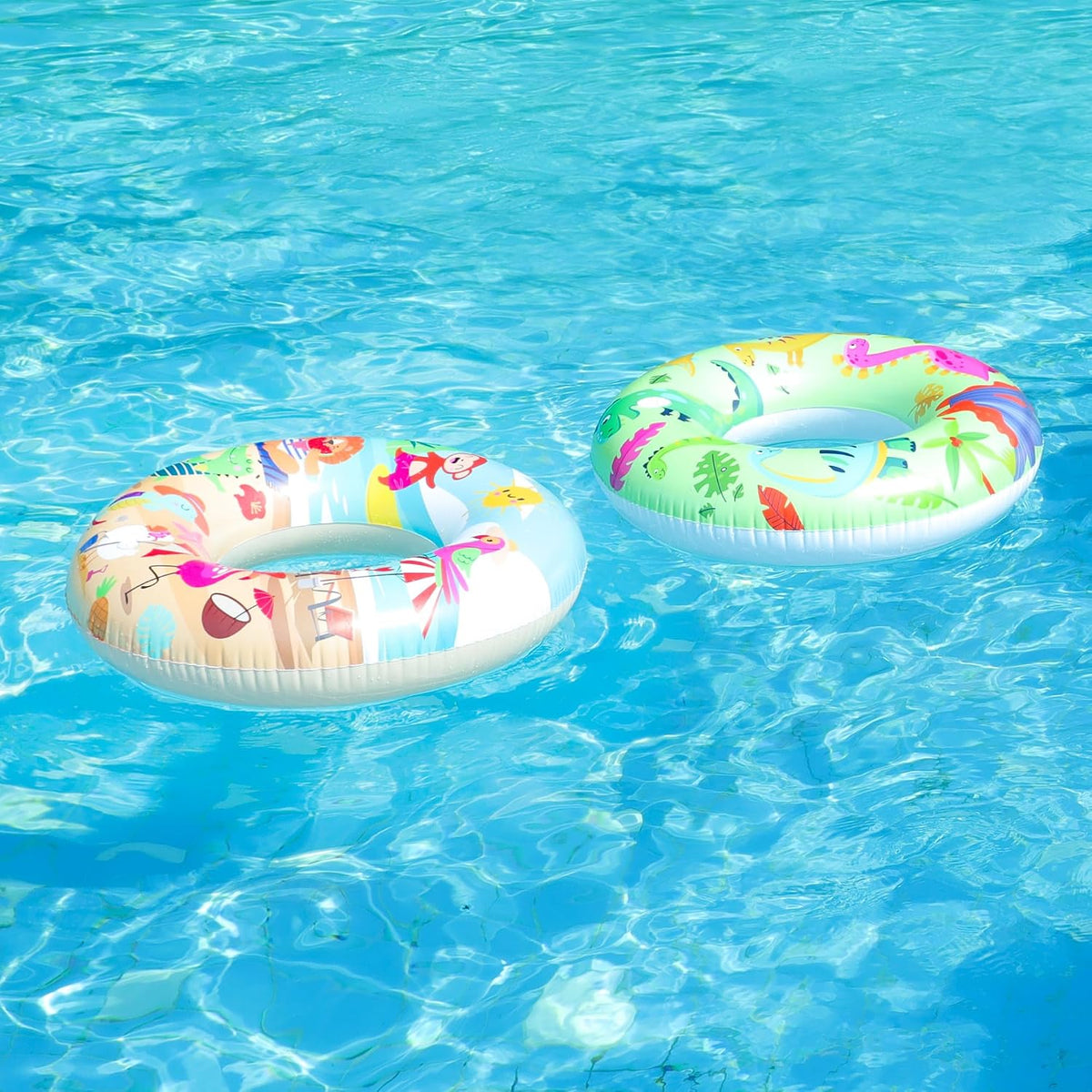 FindUWill Pool Floats Kids, Pool Swim Tubes Rings - 04-Mermaid,Dinosaur,Flamingo,Unicorn - image 3