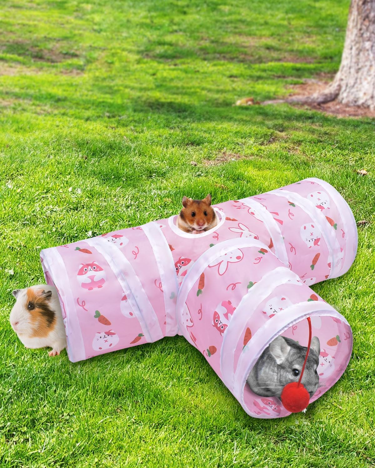 Bissap Collapsible Rabbit Tunnel - Small / Pink - image 4