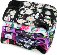 Washable Reusable Female Dog Diapers Small Medium Large Doggie Puppy - Flower / Large / 5