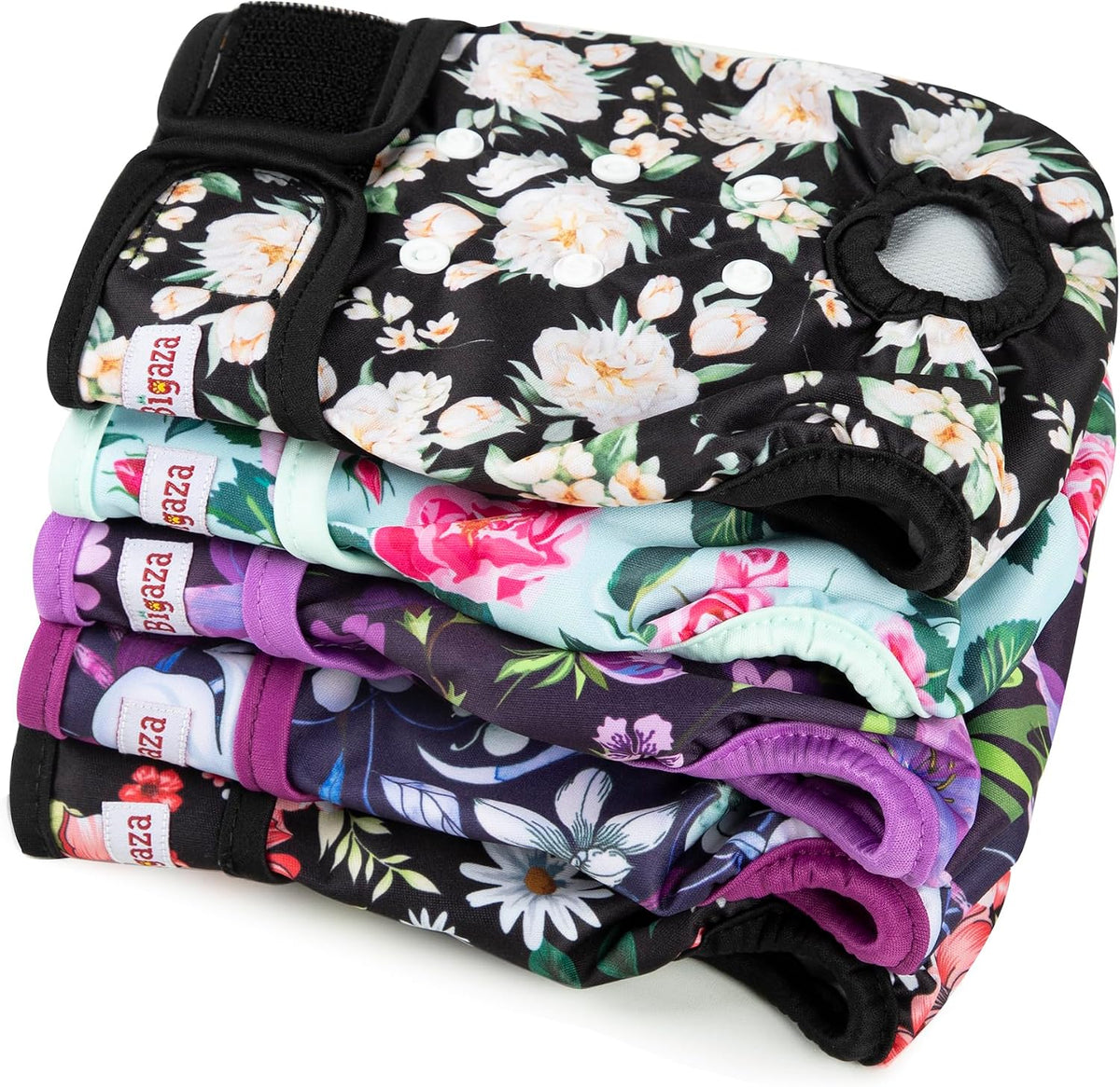 Washable Reusable Female Dog Diapers Small Medium Large Doggie Puppy - Flower / Large / 5