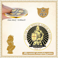 Nosiny 20 Pcs Armor of God Coins Metal Christian Challenge Coins - Distinct Style - image 3