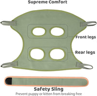 Guzekier Pet Hammock Harness for Cats & Dogs, Sling for Grooming, Restraint Bag with Nail Clippers/Trimmer, Comb, Ear/Eye Care