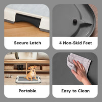 IRIS USA Secure Pee Pad Holder for Regular Sized Dogs - Dark Gray / 14" x 17" - image 3