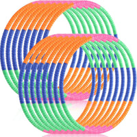 Vinsot snap together plastic hoops for kids in multicolor detachable sections - view 2