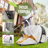 Cat carrier backpack with clear bubble front and expandable back panel - view 3