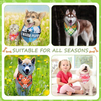 Sweetude 100 Pcs Dog Bandanas Bulk Triangle Bibs Adjustable - Classic - image 3