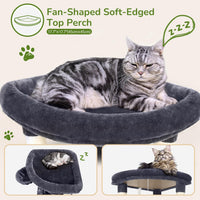 Globlazer Corner Stable Cat Tree Tower with Scratching Post, C51 - 51inch / Dark Gray - image 3