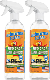 Absolutely Clean Amazing Bird Cage Cleaner and Deodorizer - 16 Fl Oz (Pack of 2)