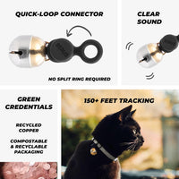 Beau's Bells V2 | Cat & Dog Collar Bells with New Quick Loop Easy Release Clip | Handmade Copper | - Single Bell / Small - image 2