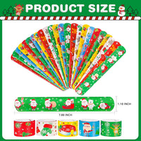 Max Fun 48pcs Halloween Slap Bracelets Party Favors Toys for Kids - Christmas - image 3