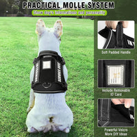 Tactical Dog Harness and Leash Set with 10 Patches for Large Dogs – Essentials for Dogs - Medium / Black - image 3