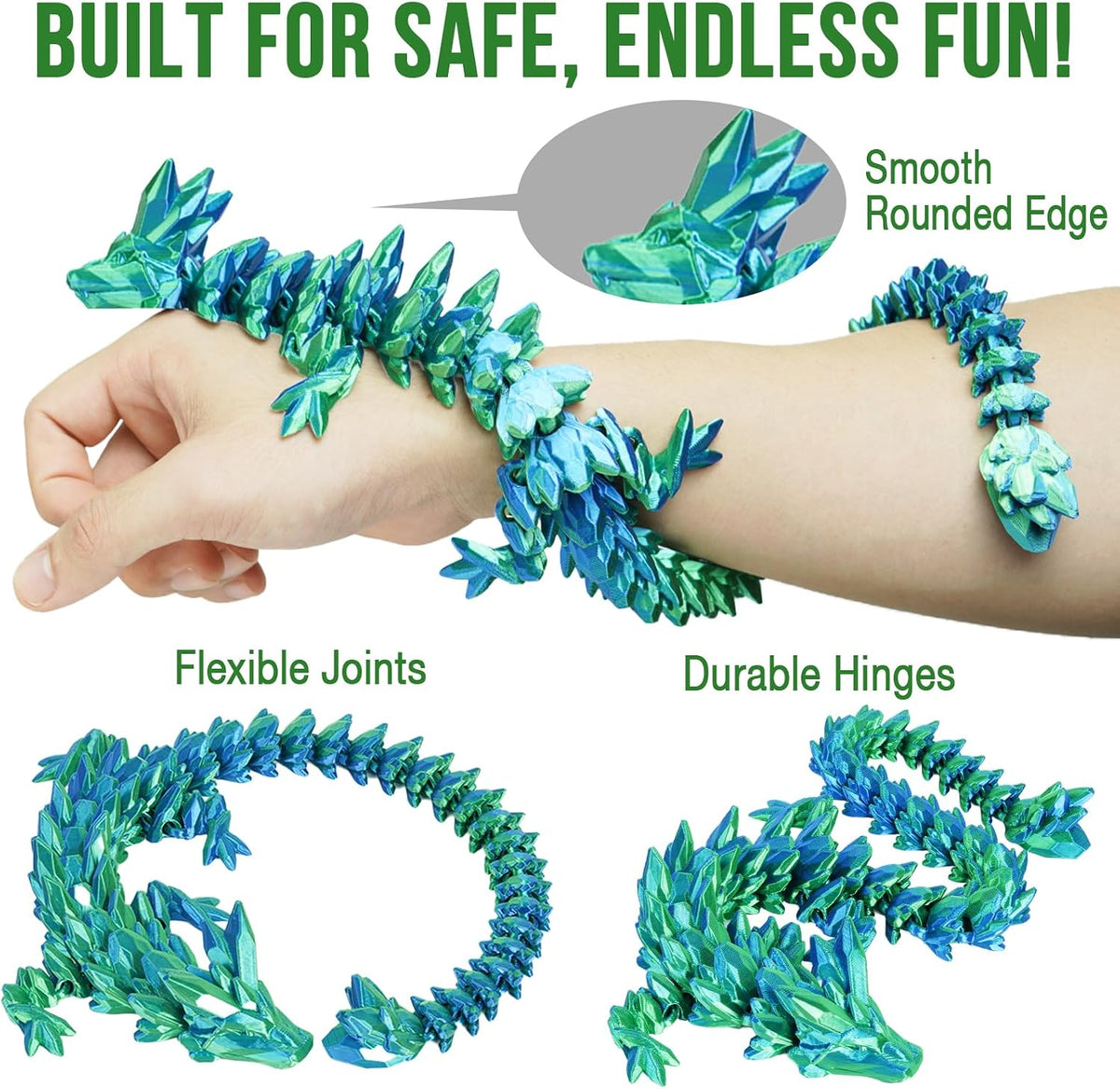 Small Dragon Eggs with Dragon Inside - Sky Blue Ombre / L (H:7.1 inches) - image 4
