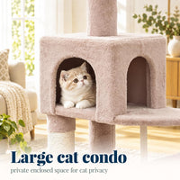 Hey-brother Cat Tree, Multi-Level Sisal Covered Scratching Posts - Muchroom / 60.6 Inches - image 4