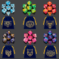 QMay 7 Sets Polyhedral Dice - 6 Colors a (42pcs) - image 3