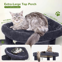 Globlazer Corner Stable Cat Tree Tower with Scratching Post, C51 - 66inch / Dark Gray - image 3